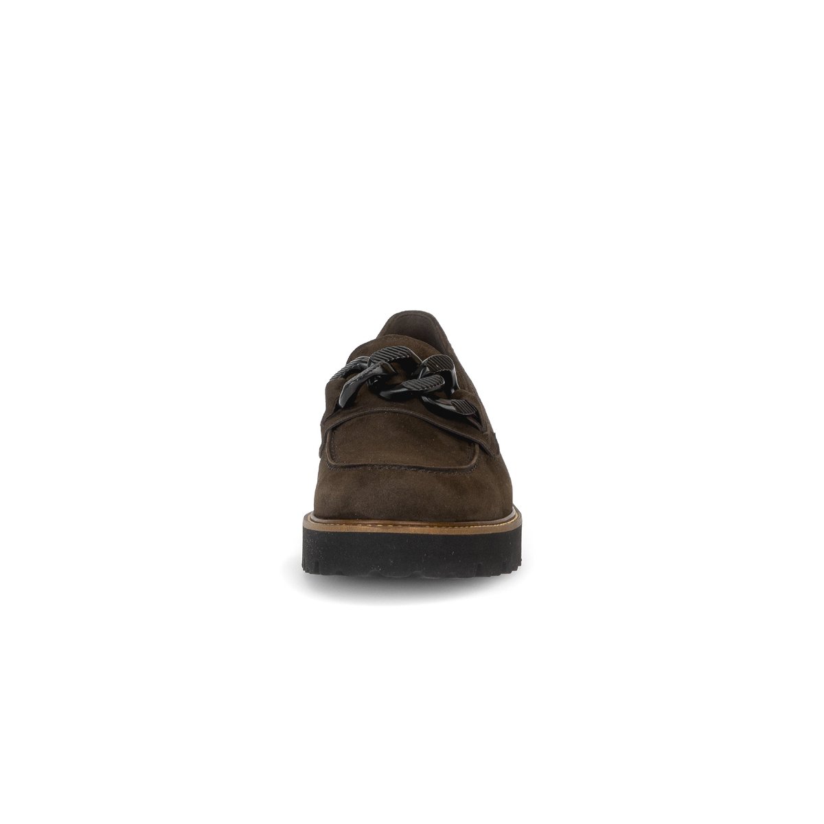 Mocassins en cuir à talon décroché velours, GABOR
