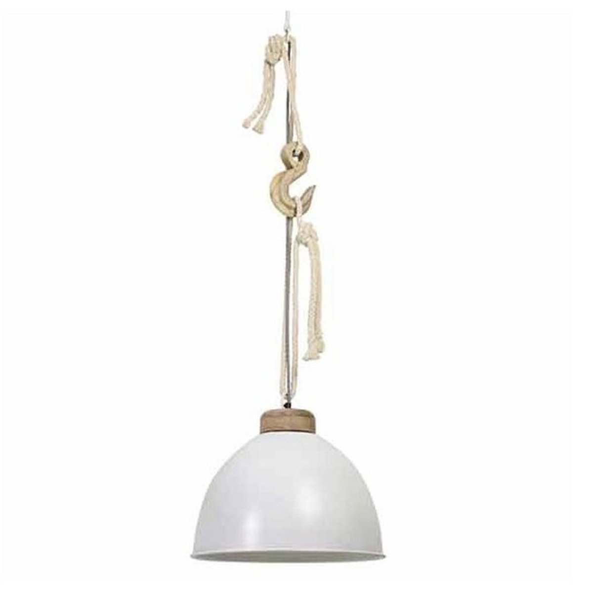 Suspension Navire Blanche Métal Et Bois clair blanc, MILLUMINE