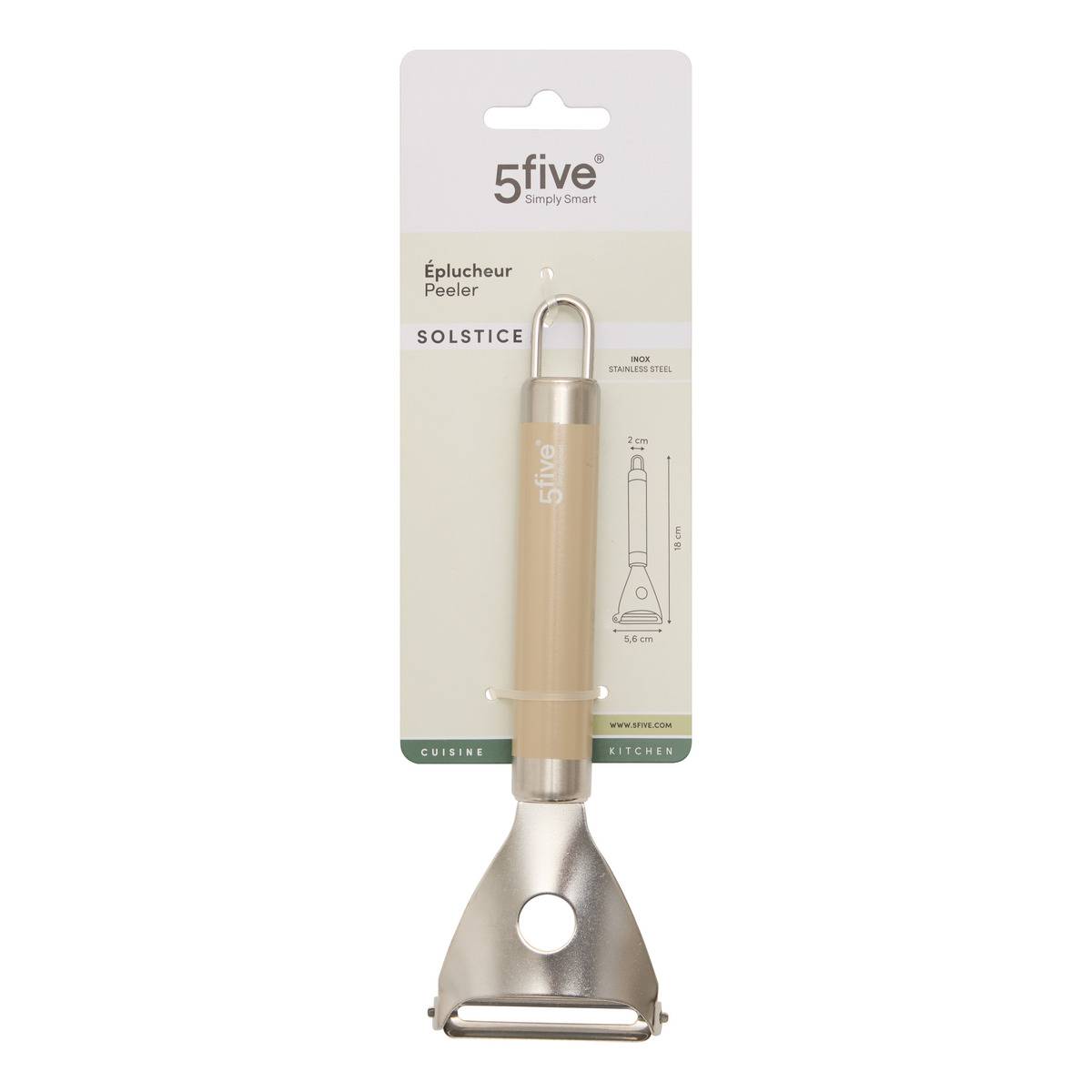 Éplucheur rasoir en inox SOLSTICE beige, 5FIVE SIMPLY SMART