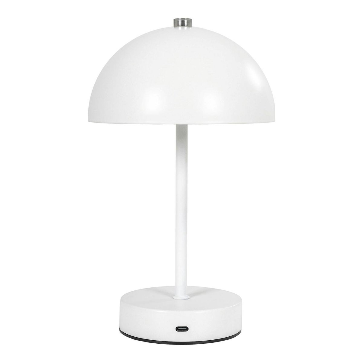 Lampe de table rechargeable en métal SILE blanc, PIER IMPORT