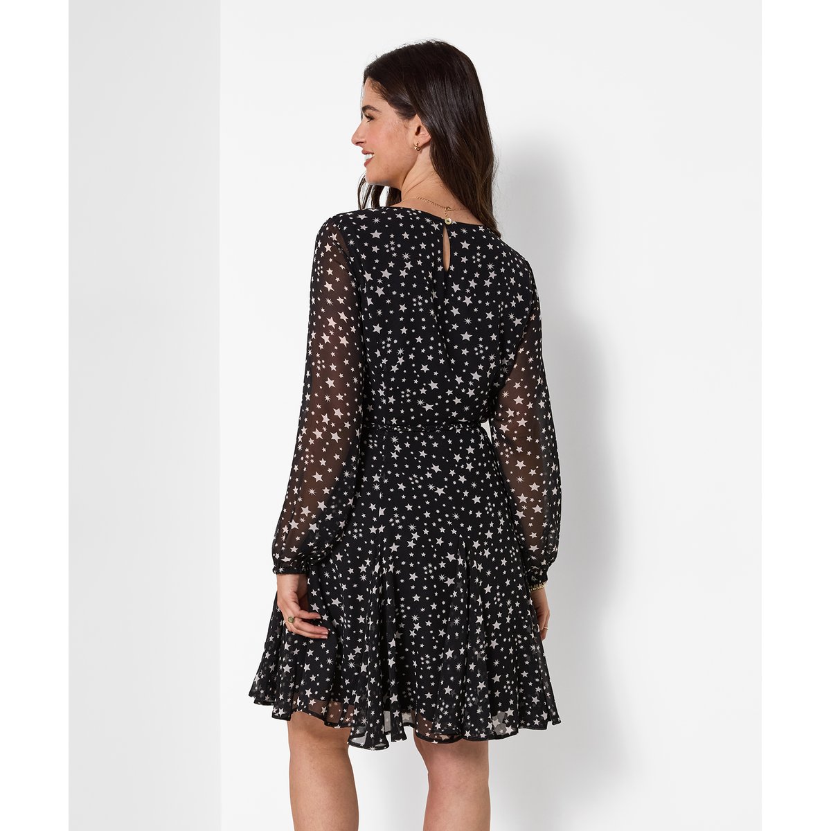 Robe Courte à Ourlet Évasé Astrid noir, JOE BROWNS