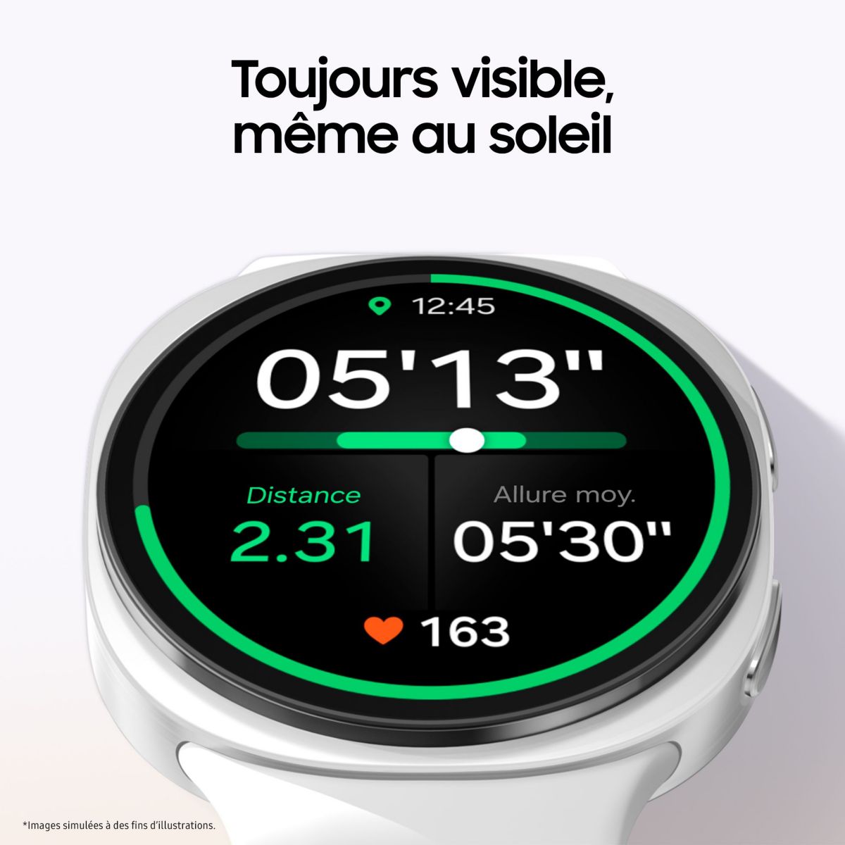 Montre connectée Galaxy Watch8 Argent 40mm BT blanc, SAMSUNG