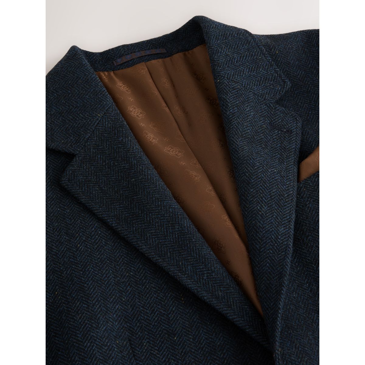 Veste de costume slim en laine à chevrons bleu marine, NEXT