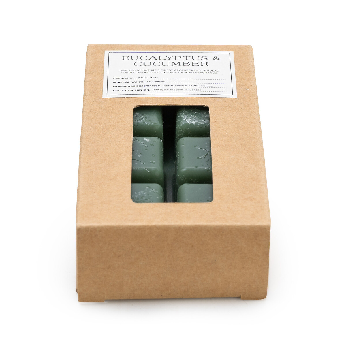 Pack of 8 Apothecary Eucalyptus & Cucumber Wax Melts green, SO'HOME
