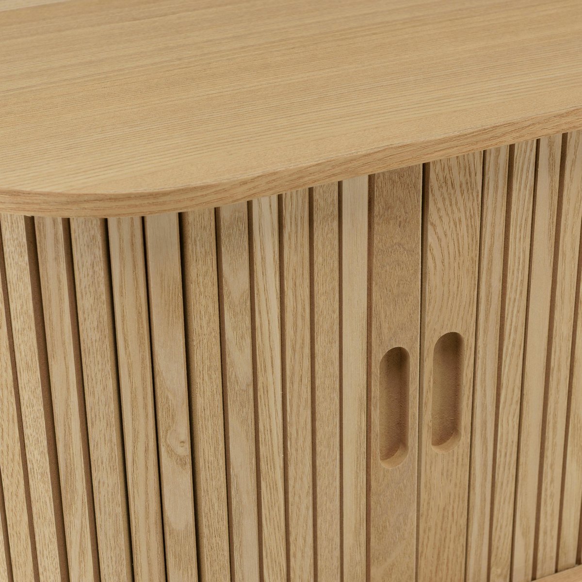 Meuble de rangement ovale en bois couleur naturelle CASTILLE bois naturel, PIER IMPORT