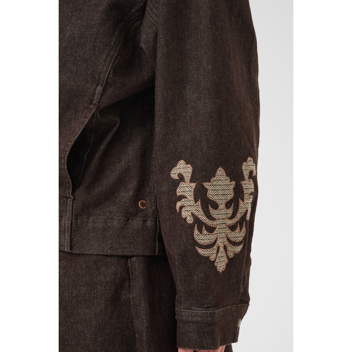 Veste en jean marron java, CREAM
