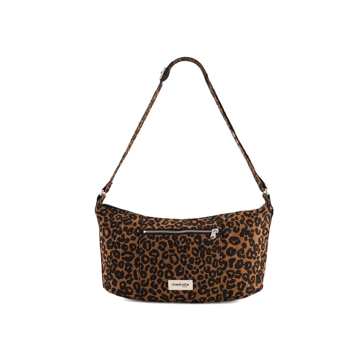Sac crossbody imprimé MINI CHARLOT léopard marron, RIVEDROITE