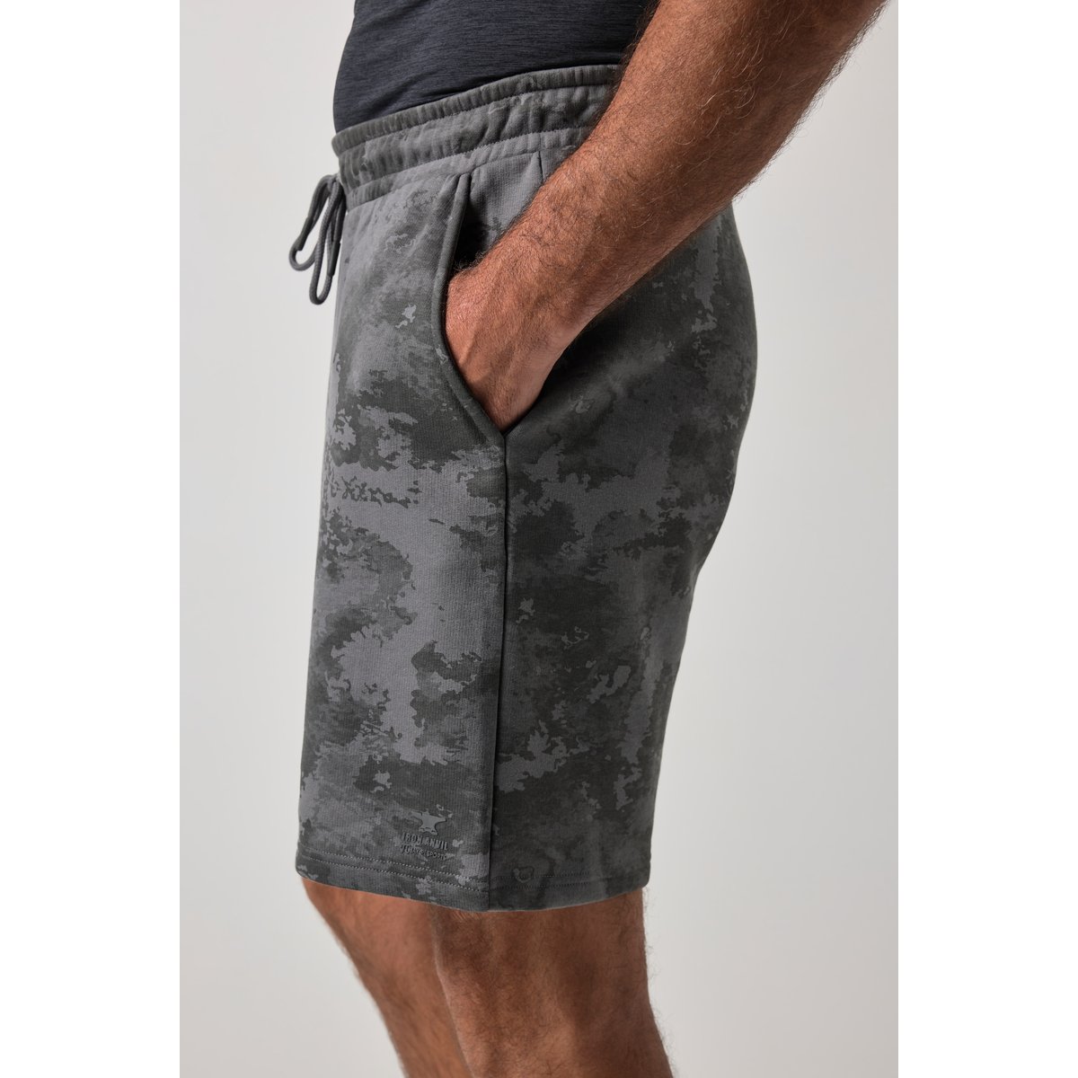 Bermuda en molleton, taille élastique anthracite, JP1880
