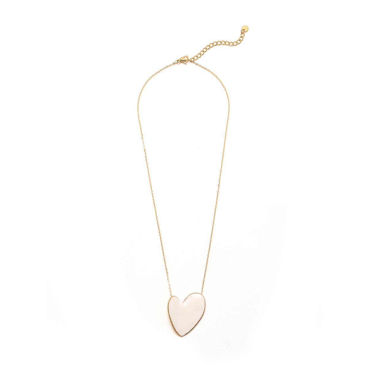 Collier avec pendentif coeur blanc, DAXON