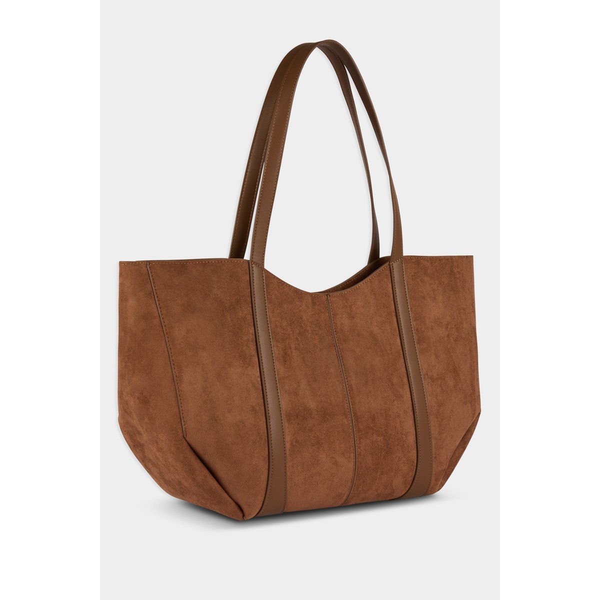 Sac cabas suédine marron cognac, MORGAN