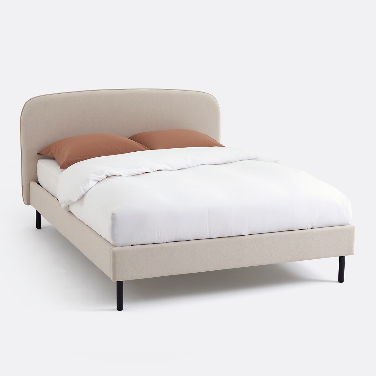 Lit rembourré avec sommier, Conto beige, LA REDOUTE INTERIEURS