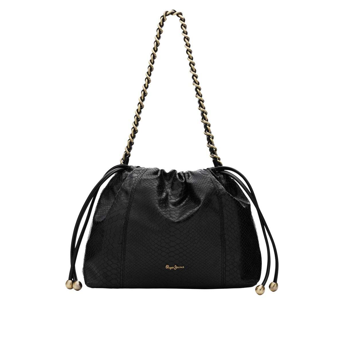 Sac Hobo Effet Cuir noir, PEPE JEANS