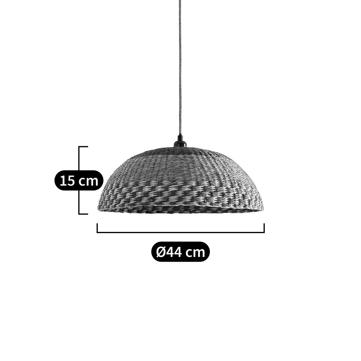 Candeeiro de teto em verga colorida, Ø44 cm, Hilo natural, LA REDOUTE INTERIEURS