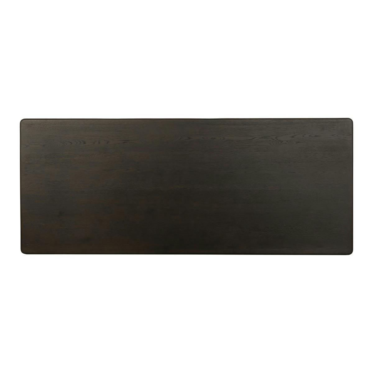 Table à manger moderne 8/10 places en chêne LOREN bois foncé, PIER IMPORT