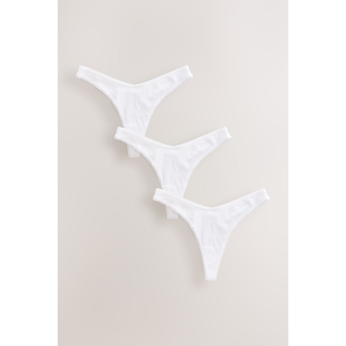 Culotte en pointelle, lot de 3 blanc, NEXT