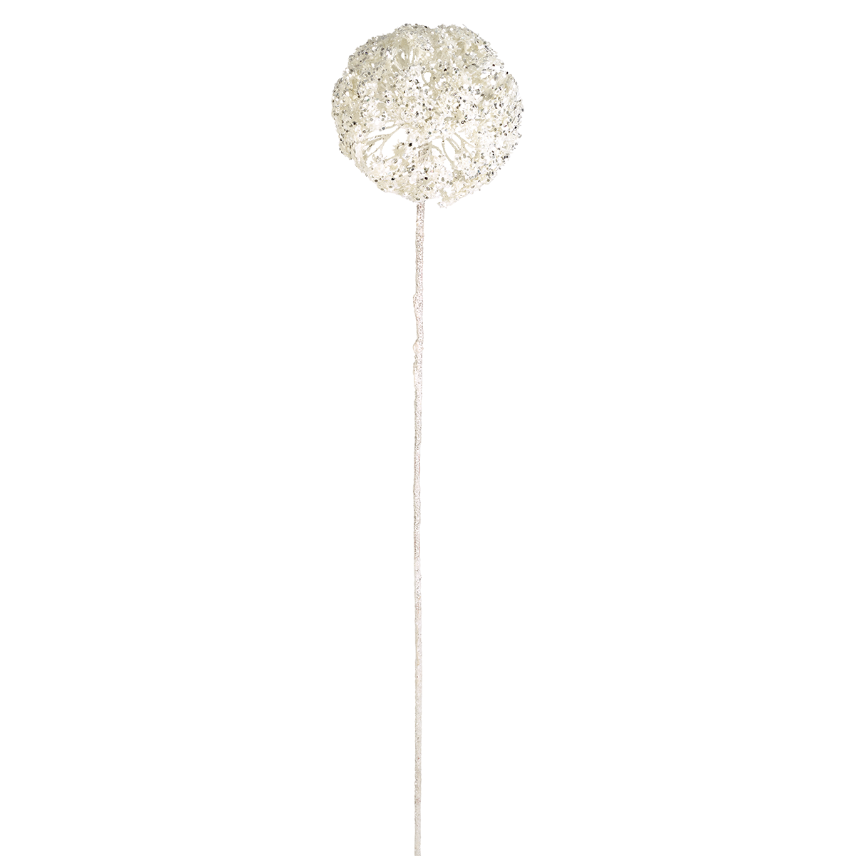 Tige d'allium pailleté artificielle H90 blanc, SIA DECO