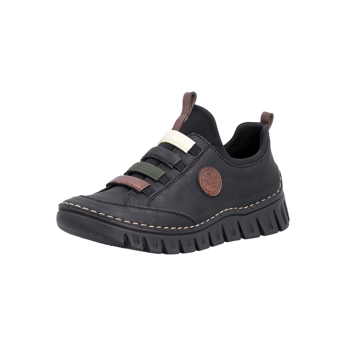 Basket Cuir Greece noir, RIEKER
