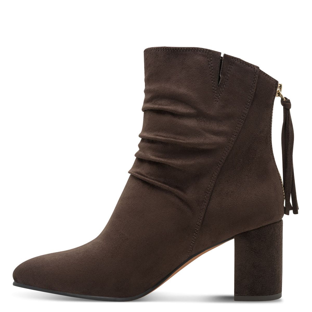 Bottine talon bloc marron mocca, MARCO TOZZI