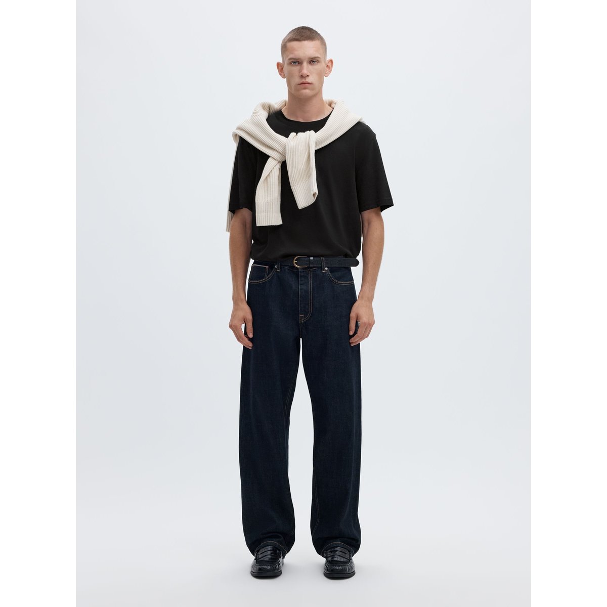 T-Shirt noir - black, SELECTED