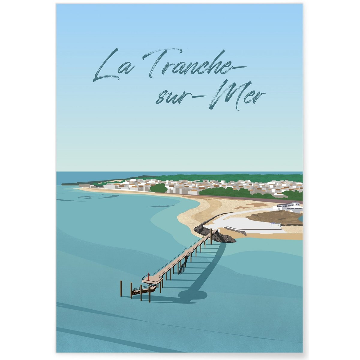 Affiche ville La Tranche-sur-Mer blanc, L'AFFICHERIE