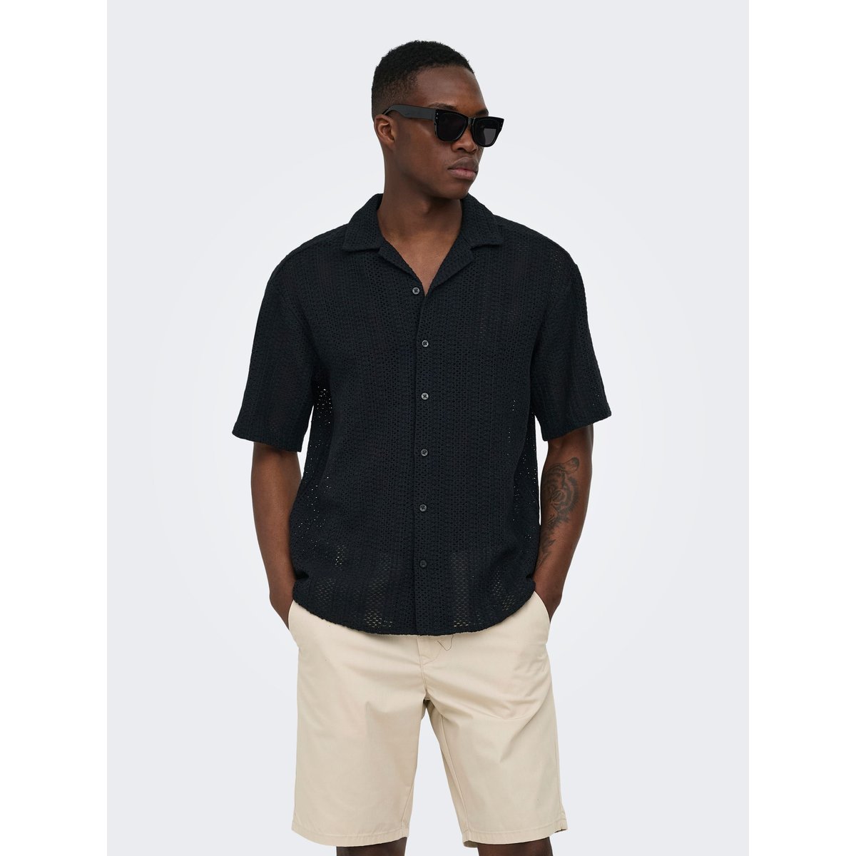 Chemise noire - jet black 1, ONLY & SONS