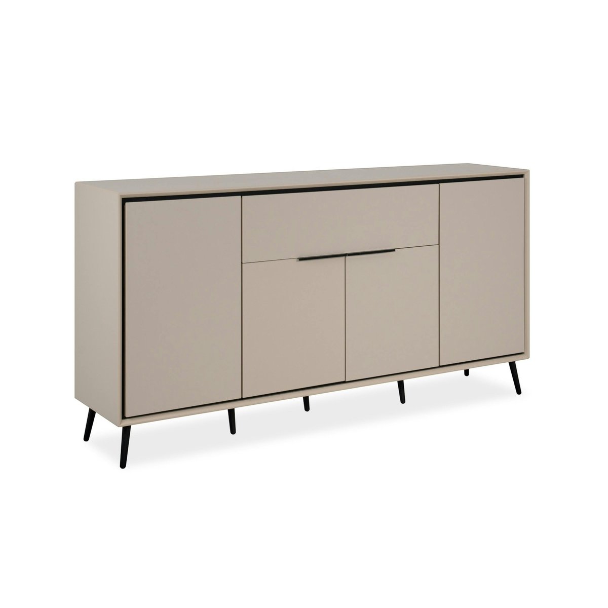 Buffet moderne taupe 4 portes 1 tiroir AVIO beige, PIER IMPORT