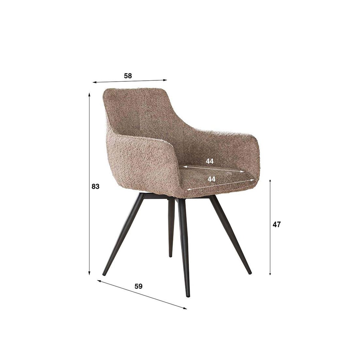 Fauteuil - BOHA sable, BEST MOBILIER