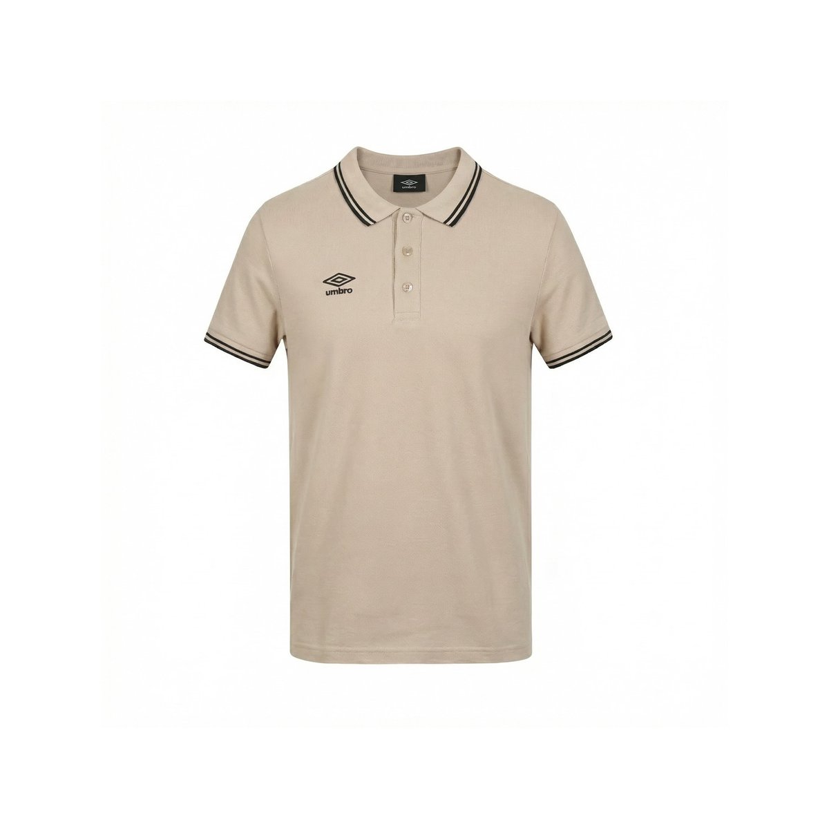 Polo coton piqué camel chiné/noir, UMBRO