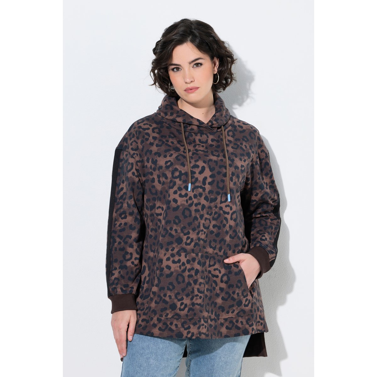 Sweat-shirt à manches longues taupe foncé, ULLA POPKEN