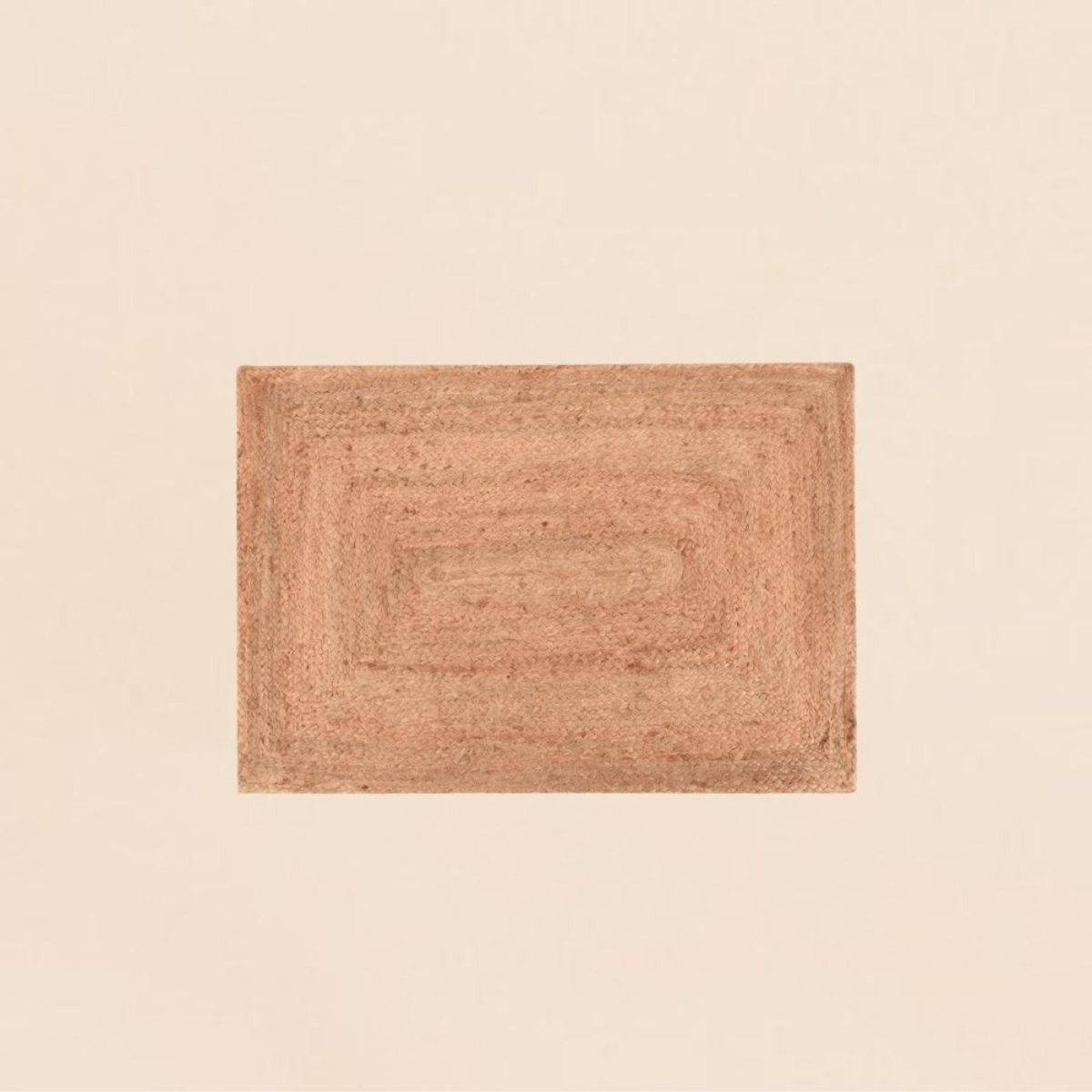 Tapis rectangulaire en jute 60x90cm naturel, ORNAMI