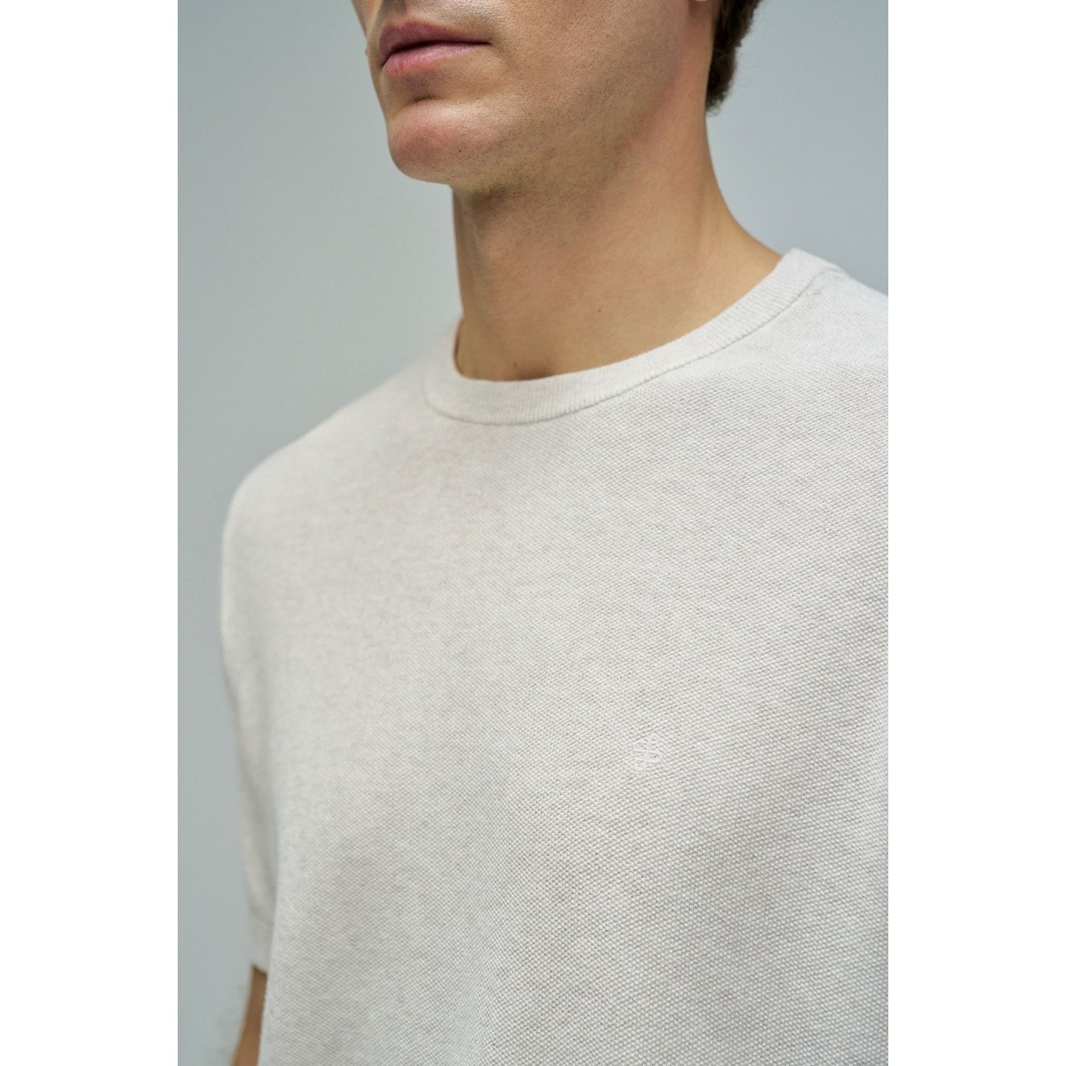 T-SHIRT EN MAILLE TRICOTÉE beige, SALSA JEANS