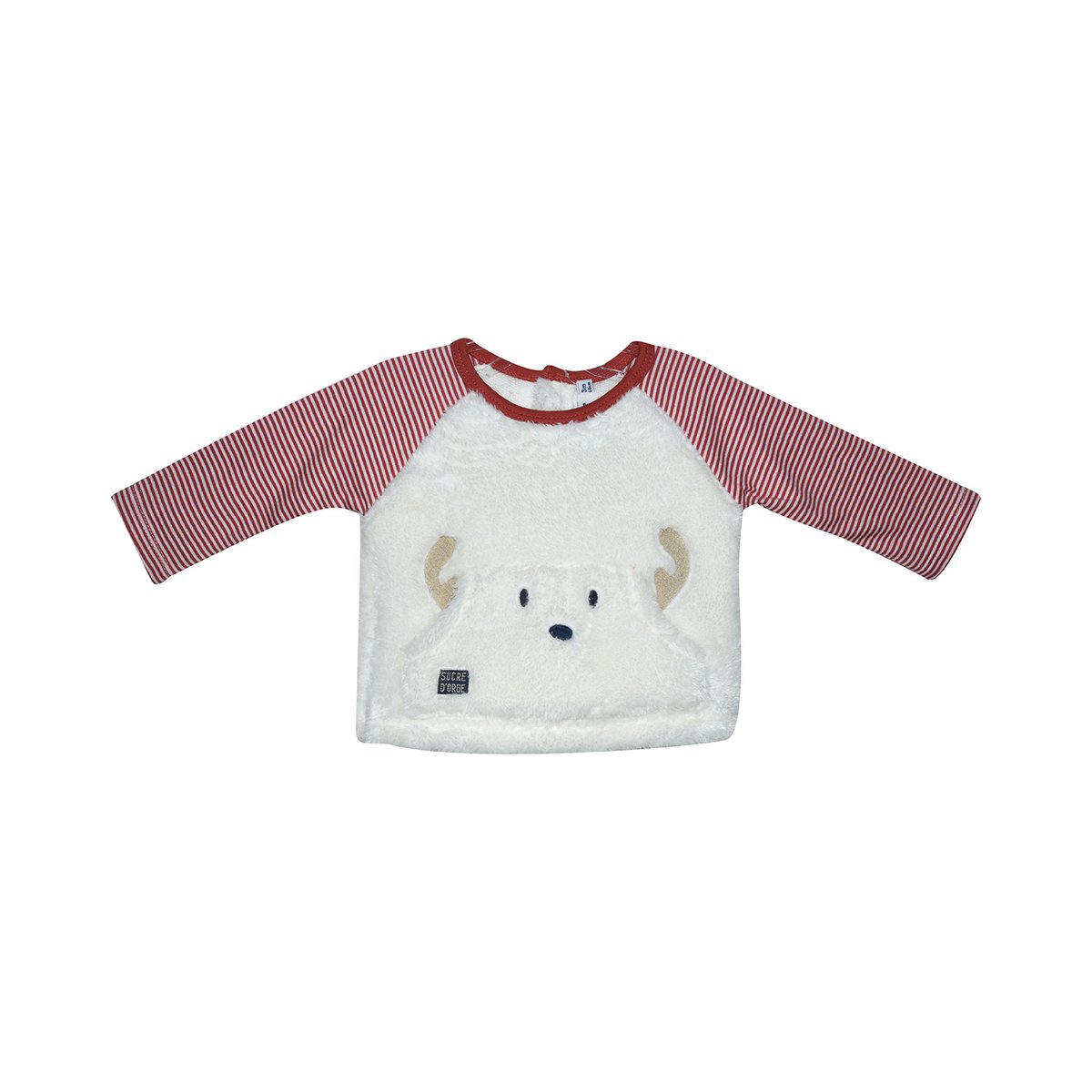 T-shirt + pantalon bebe footing rouge, SUCRE D'ORGE