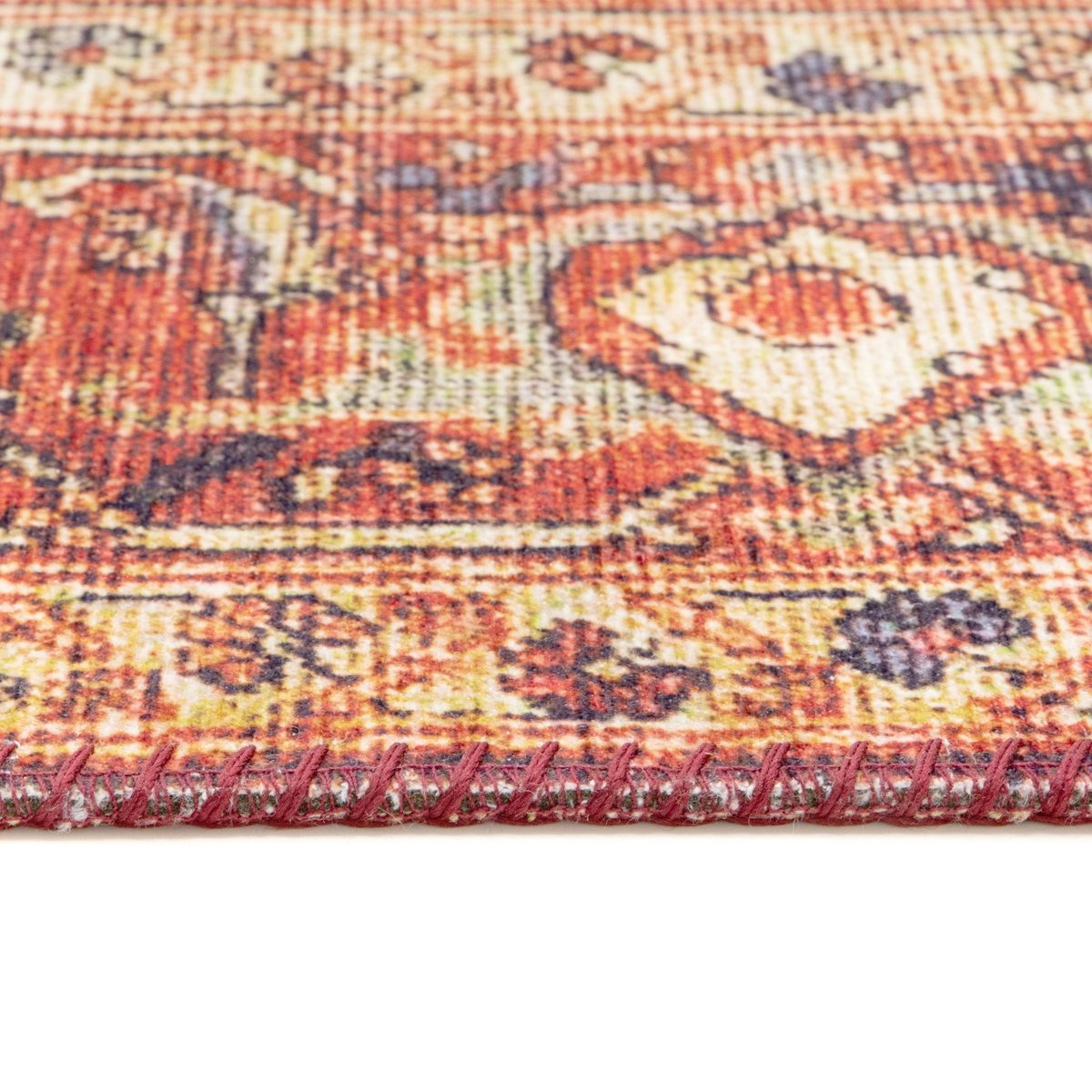 Tapis design impression haute définition HENRI rouge naturel, AFK LIVING