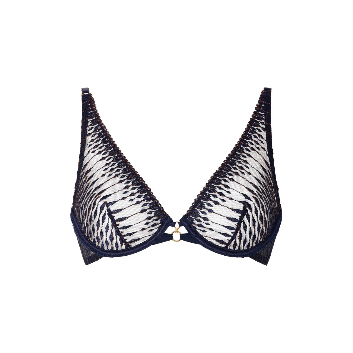 Soutien-gorge triangle avec armatures Voodoo Kiss bleu, AUBADE