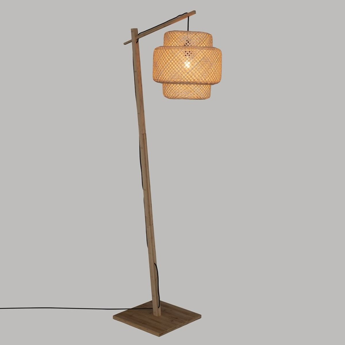 Lampadaire arc Liby naturel H173 beige, ATMOSPHERA