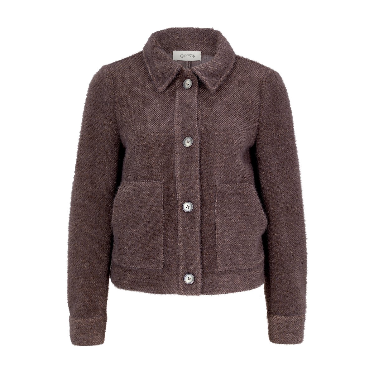 Veste casual à poches plaquées dark almond, CARTOON