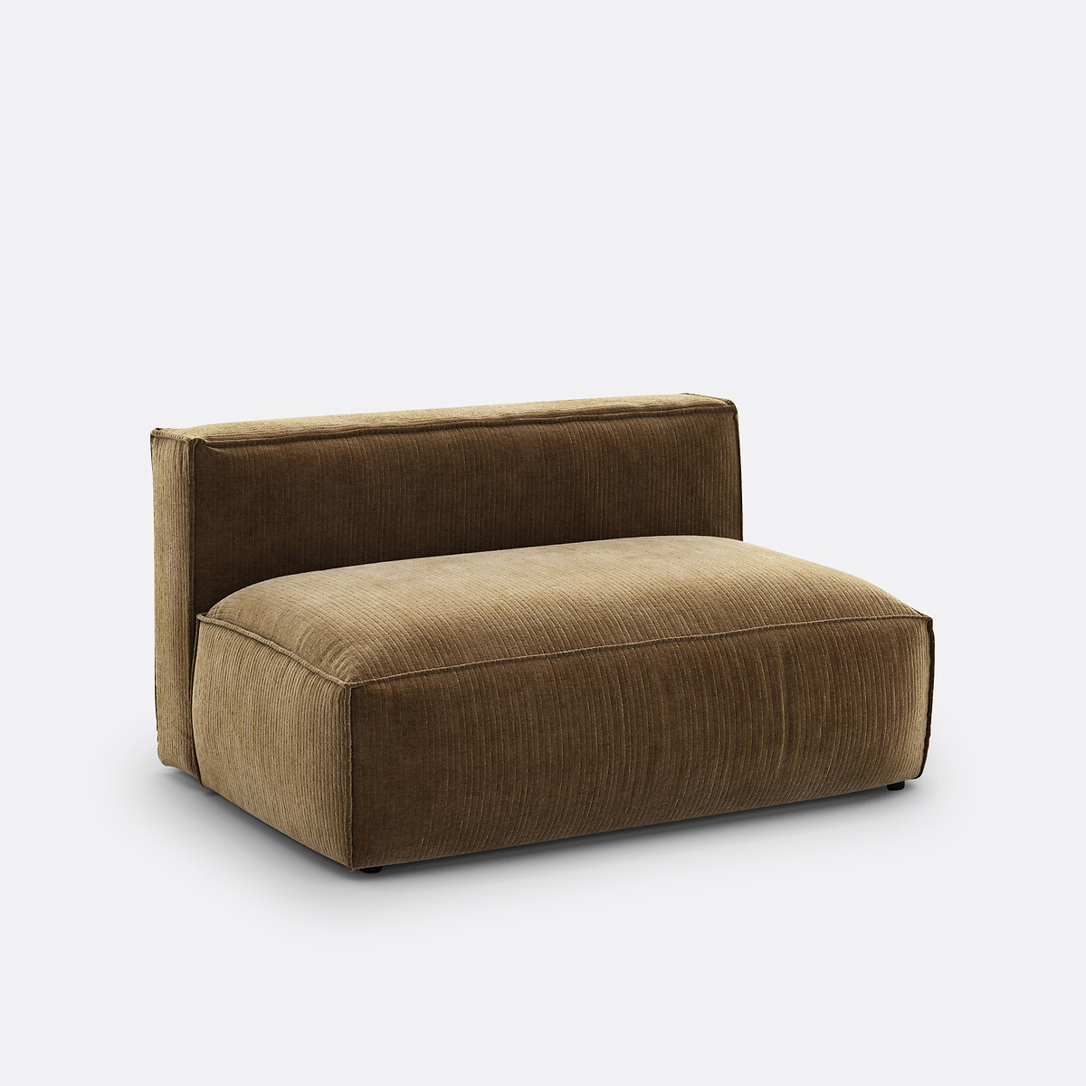 Elément Banquette pour canapé modulable, en velours côtelé vintage, SEVEN bronze, LA REDOUTE INTERIEURS