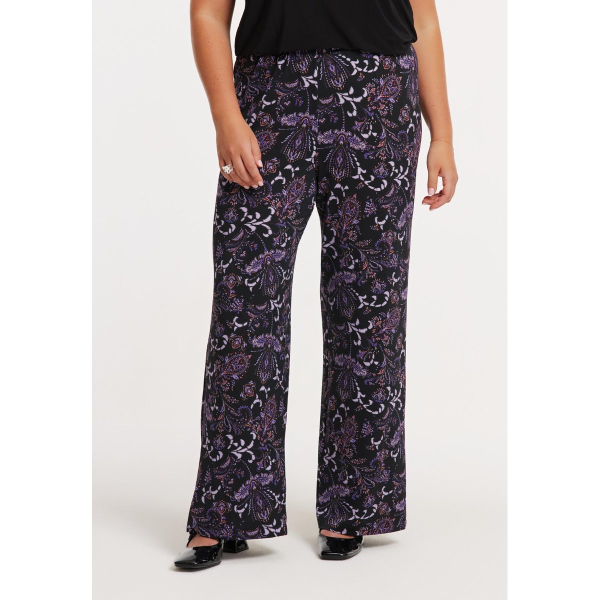 Pantalon imprimée violette, YOEK