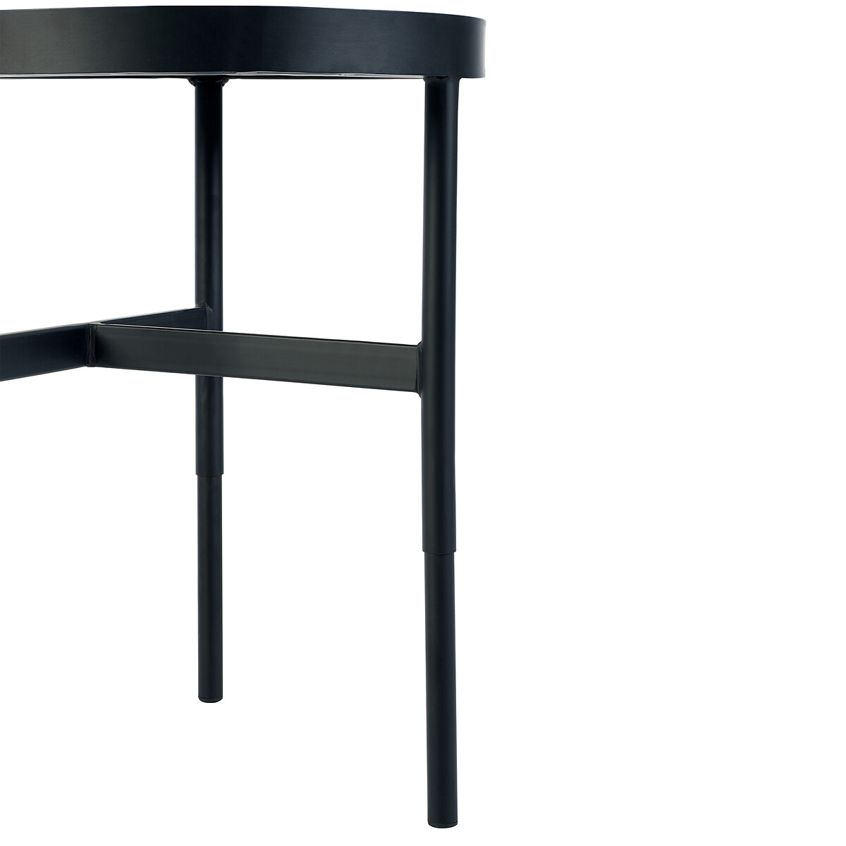 Lennie Mirror Glass Side Table black, SO'HOME