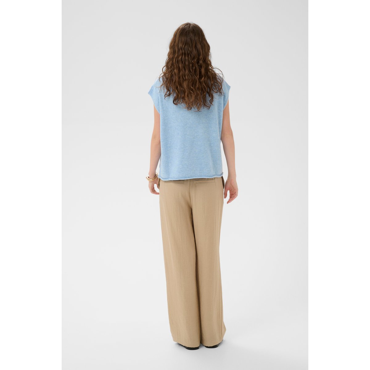 Pullover tricoté bleu cashmere blue melange, CULTURE