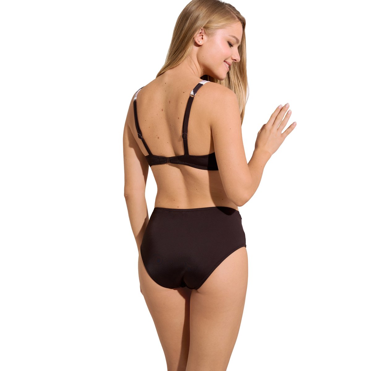 Bas maillot slip de bain shapewear taille haute Toulouse marron, LISCA