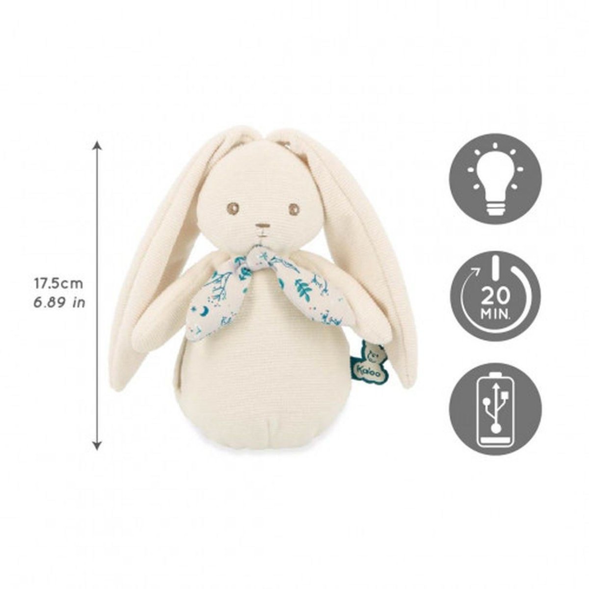Peluche veilleuse nomade Lapin crème couleur unique, KALOO