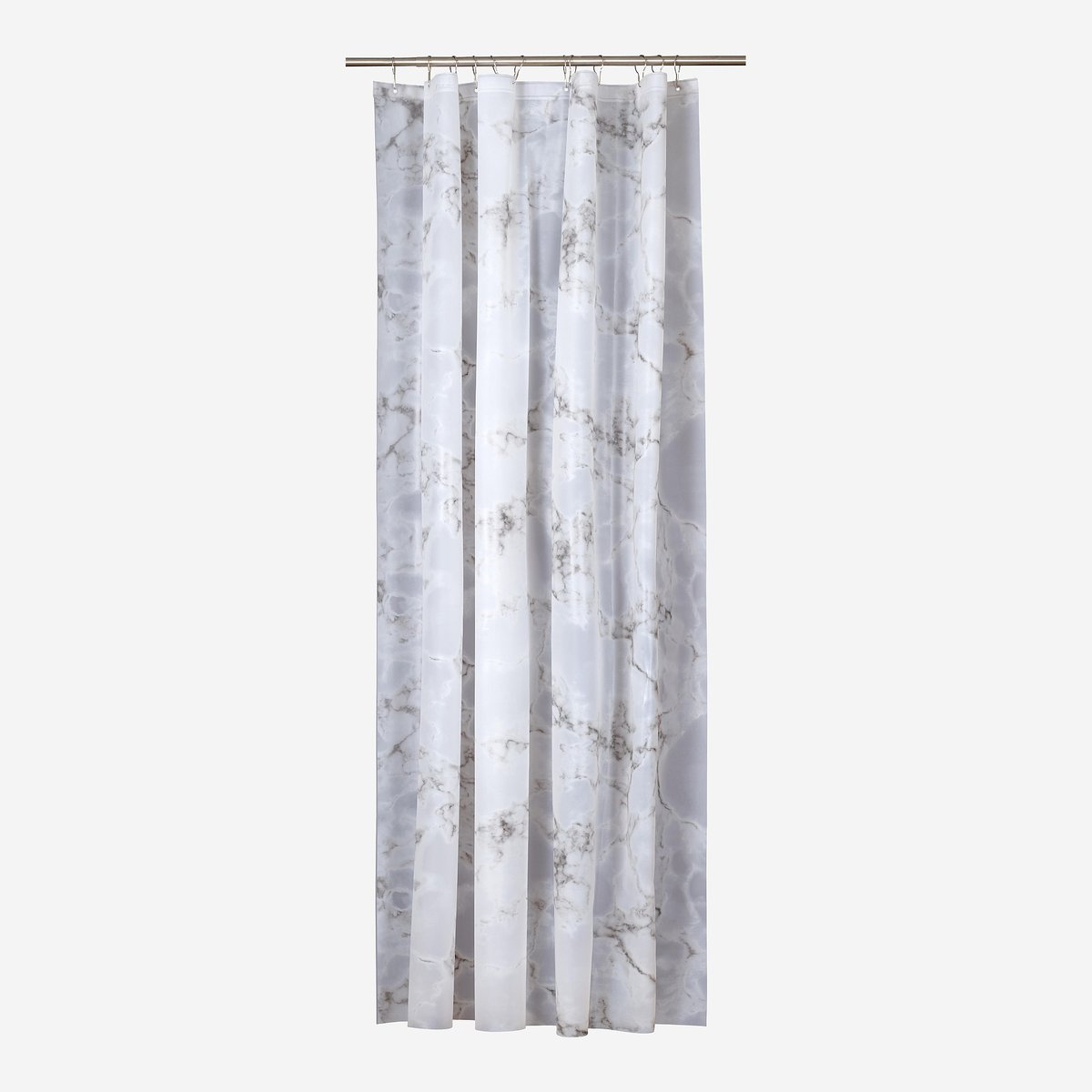 Rideau de douche plastique MARBLE gris, HABITAT