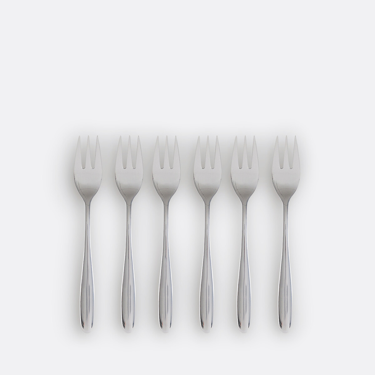 Lot de 6 fourchettes à gateaux, inox Ebano inox, LA REDOUTE INTERIEURS