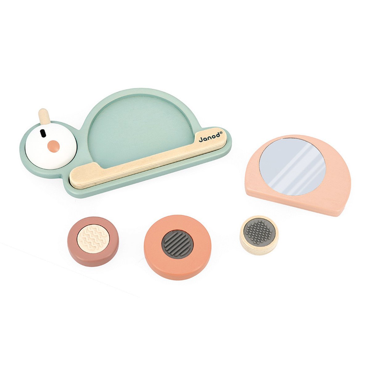 Jeu D'éveil Empilable Sensoriel 6 Pièces beige, JANOD
