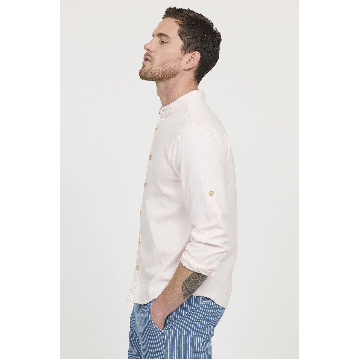 Chemise manches longues coton comfort DUMORI rose, LEE COOPER