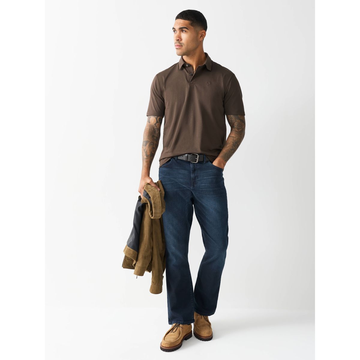 Jean avec ceinture bleu foncé, NEXT