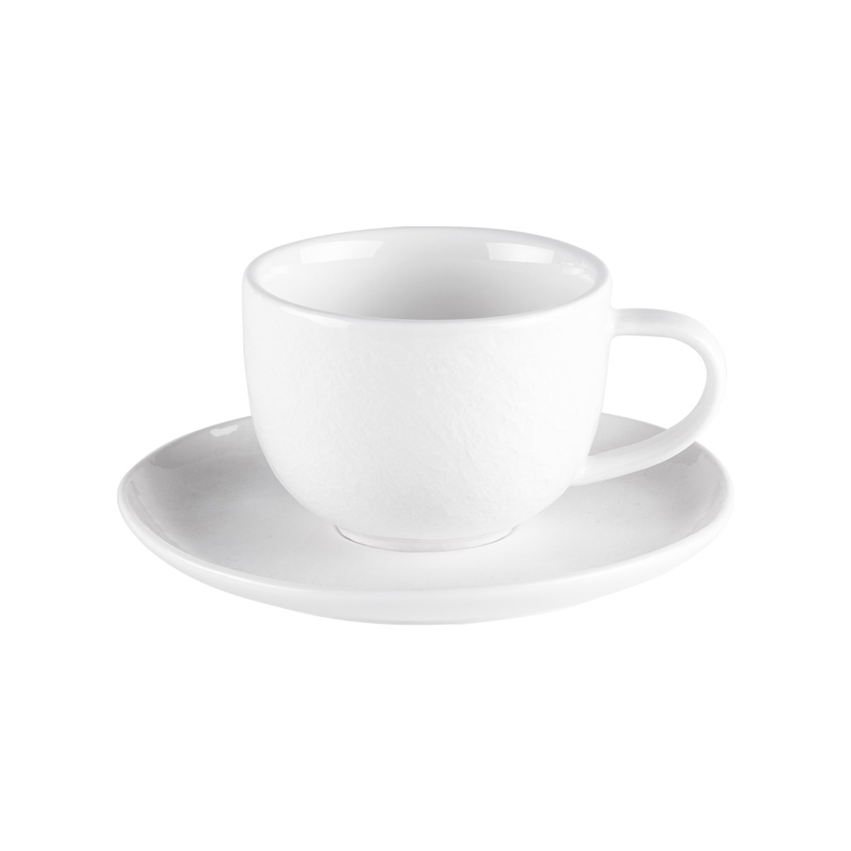 Tasse et sous-tasse à café Ecume 9 cl (lot de 6) blanc, TABLE PASSION