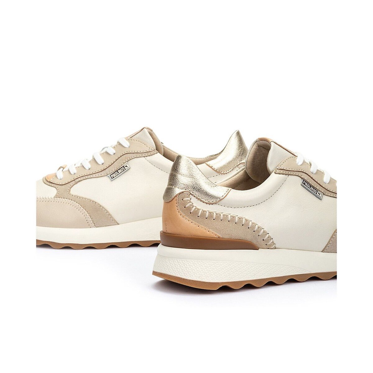 Arrecife Lightweight Leather Trainers white, PIKOLINOS