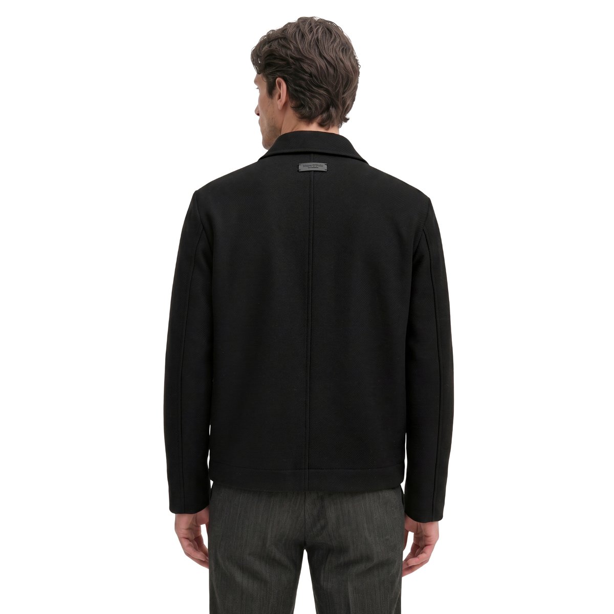 Veste en laine coupe classique en mélange de laine vierge douce noir, MARC O'POLO